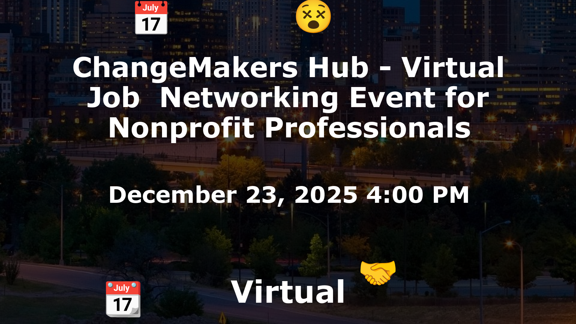 ChangeMakers Hub - Virtual Job  Networking Event for Nonprofit Professionals event image